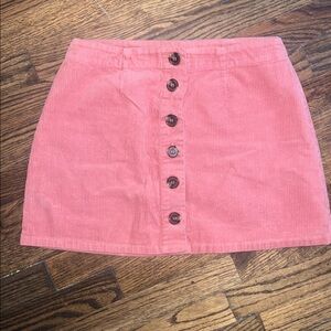 Orange Kiss Corduroy Mini-Skirt